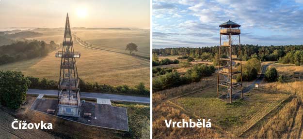 Rozhledna Č9žovka a Rozhledna Vrchbělá